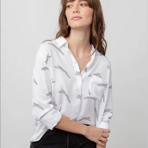Rails White Jaguar button down